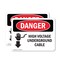 Signmission High Voltage Underground Cable Danger Sign, Plastic, 10in W x 7in L, 2PK OS-2PACK-DS-P-710-L-1335 - alternate 1
